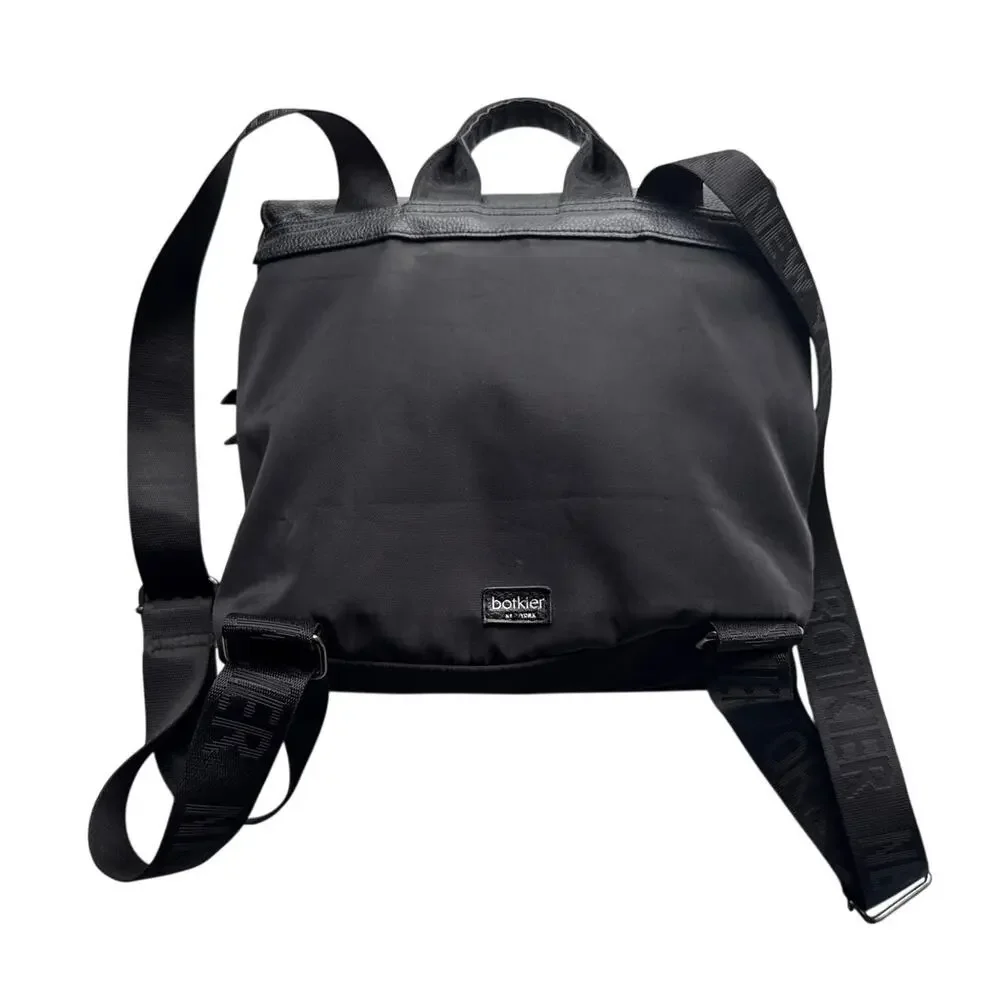 Botkier New York Trigger Mini Women's adjust Backpack Black Leather & Nylon